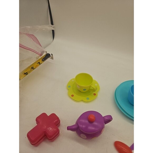 Little Tikes Kitchen Pretend Play Dishes Huge Lot Silverware Cups Teapots - Picture 7 of 9